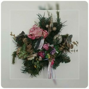 Home Interiors & Gifts Rose Wreath Faux Floral